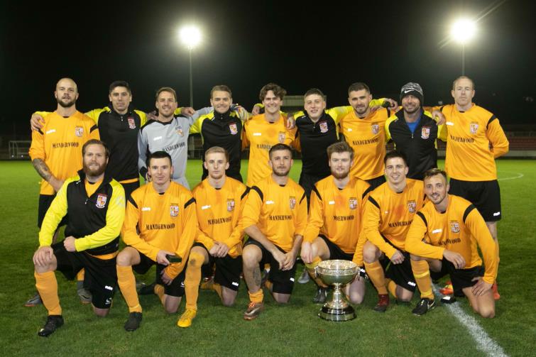 Pembrokeshire League celebrate winning the SB Williams Cup